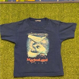 Vintage MarineLand Canada Kids Size 3 Blue T-Shirt